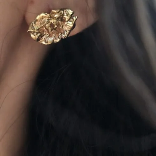 Brincos Bloom em Latão